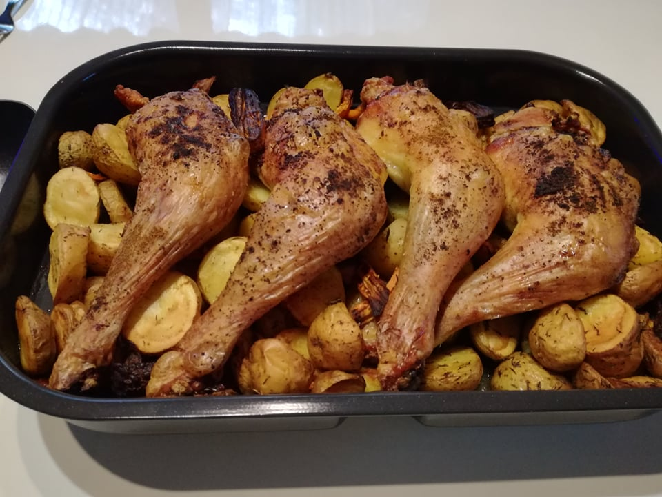 Cuisses de poulet et pdet rôties au grill Ninja