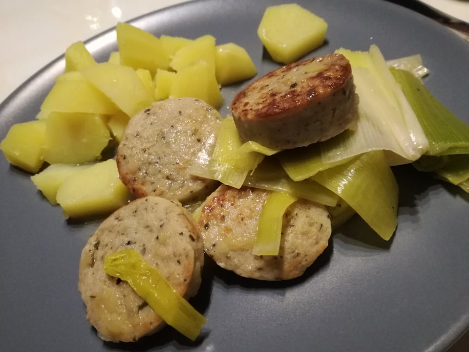 Boudins et poireaux au Cookeo