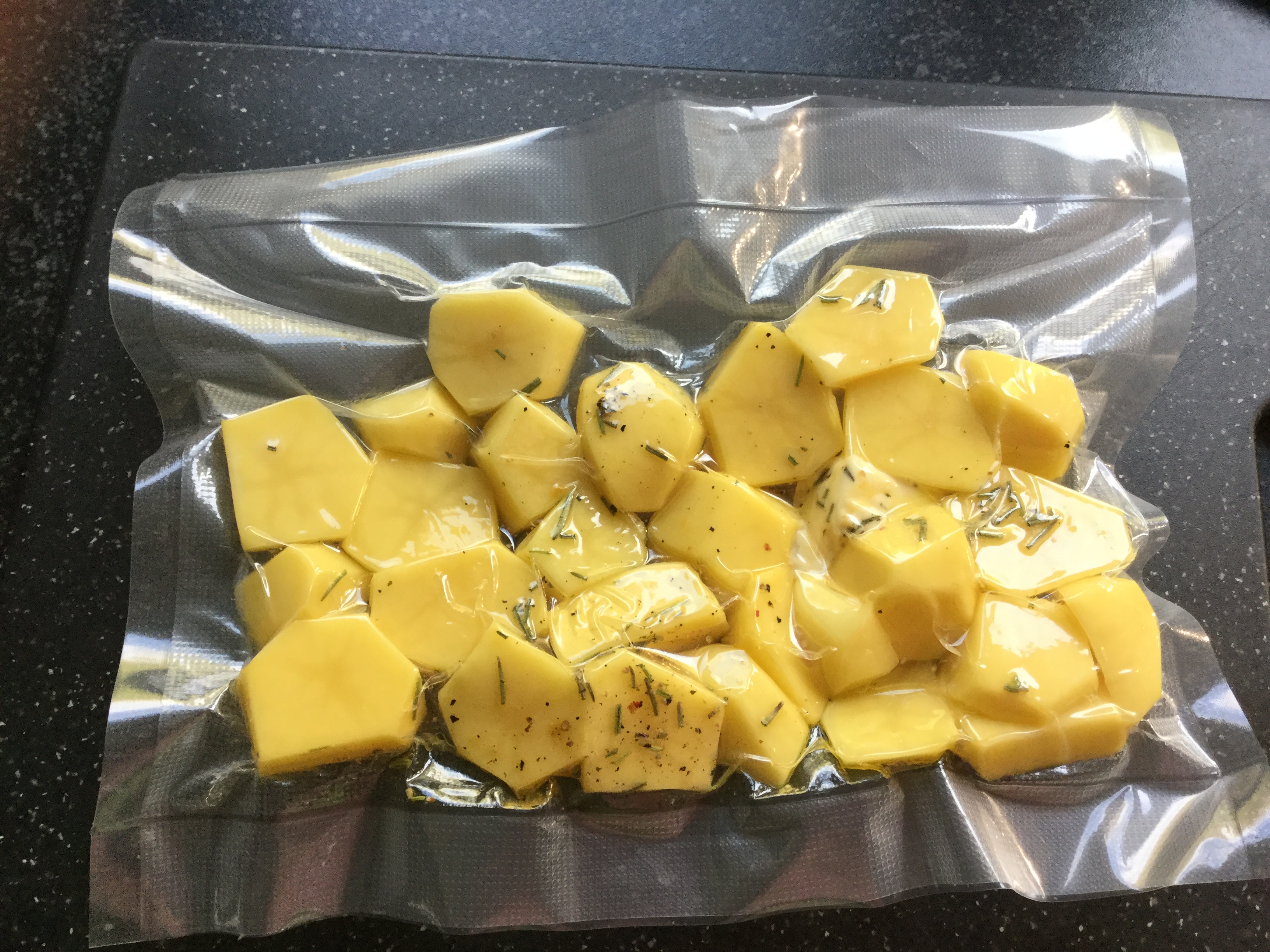 Pommes de terre cuites sous-vide