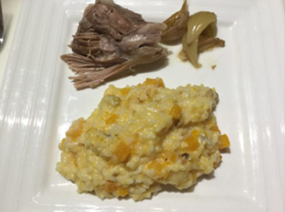 Risotto au potiron et noisettes