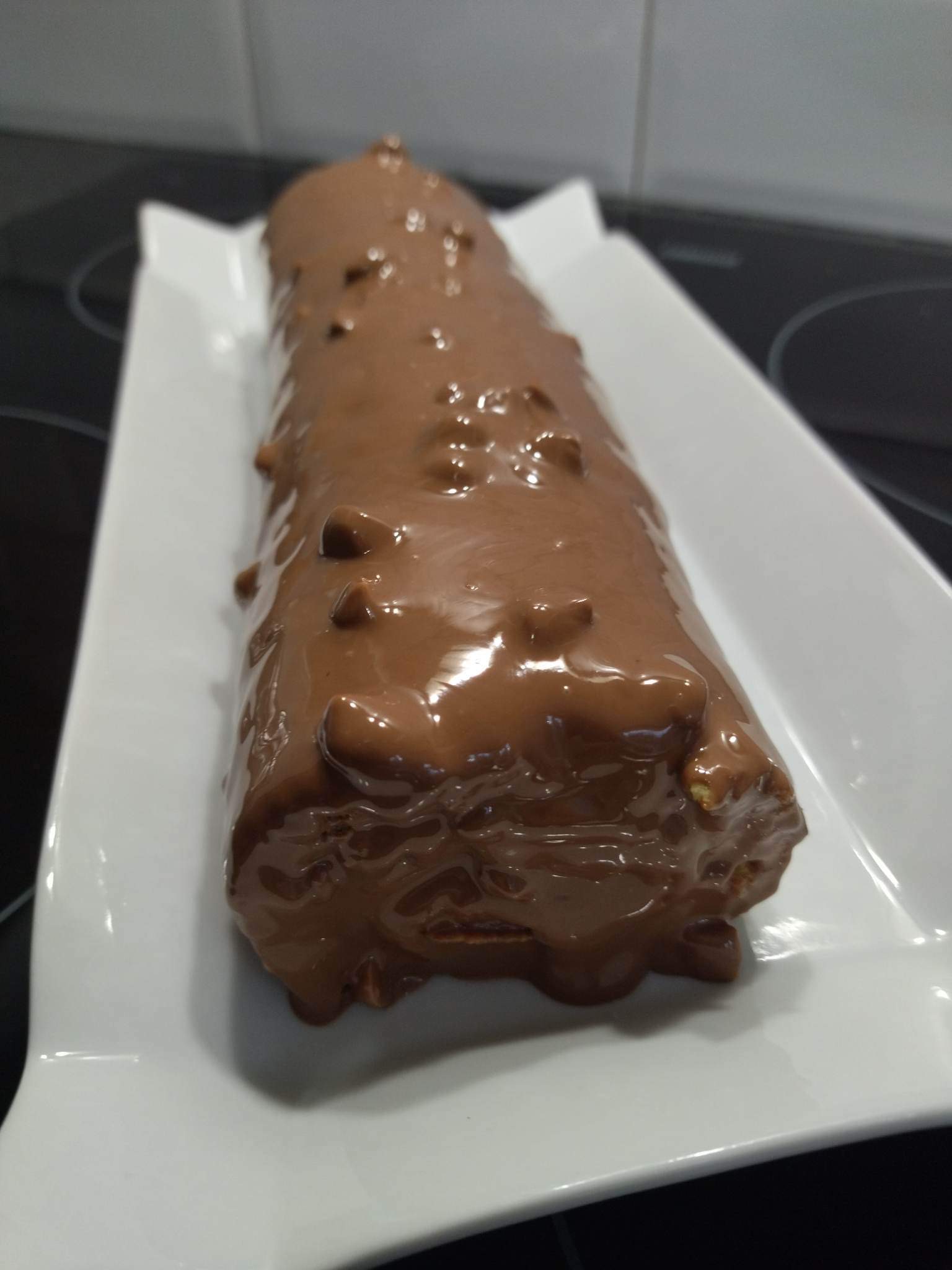 Bûche roulée chocolat-noisette de Cyril Lignac