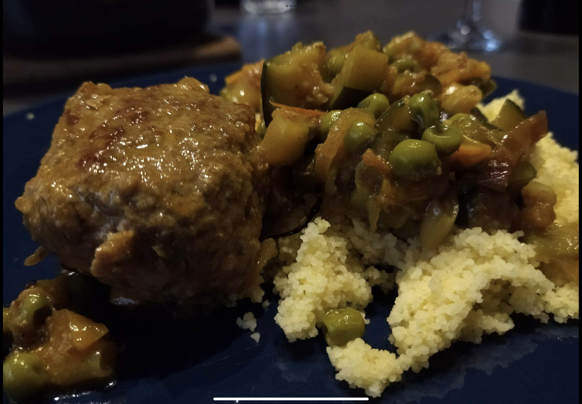 Tajine au kefta et légumes de printemps