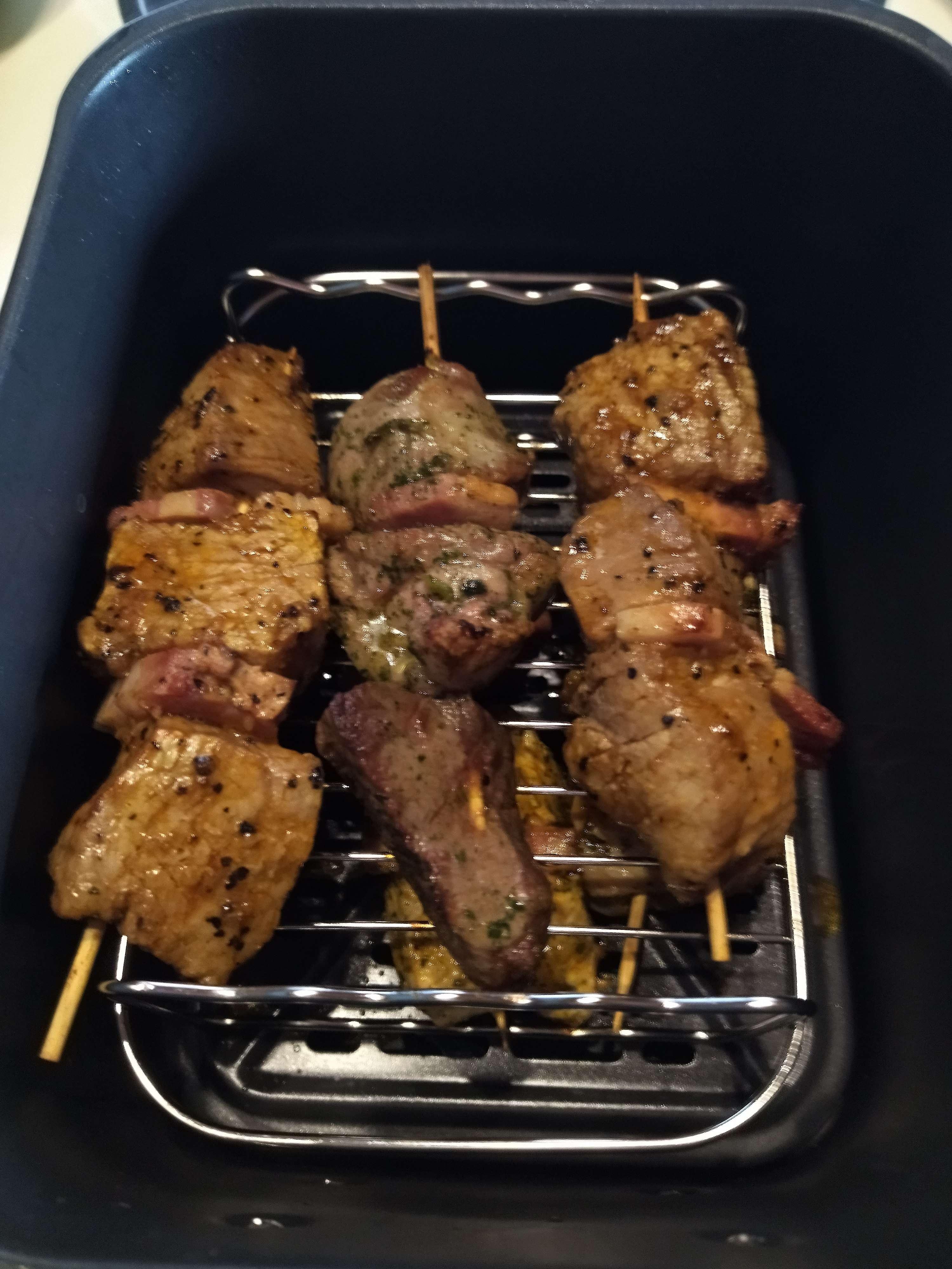 Brochettes de poulet à l'Air Fryer